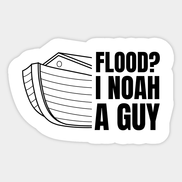 Funny God Jesus Religious Faith Pun Noah Meme Joke  Gift Sticker by TellingTales